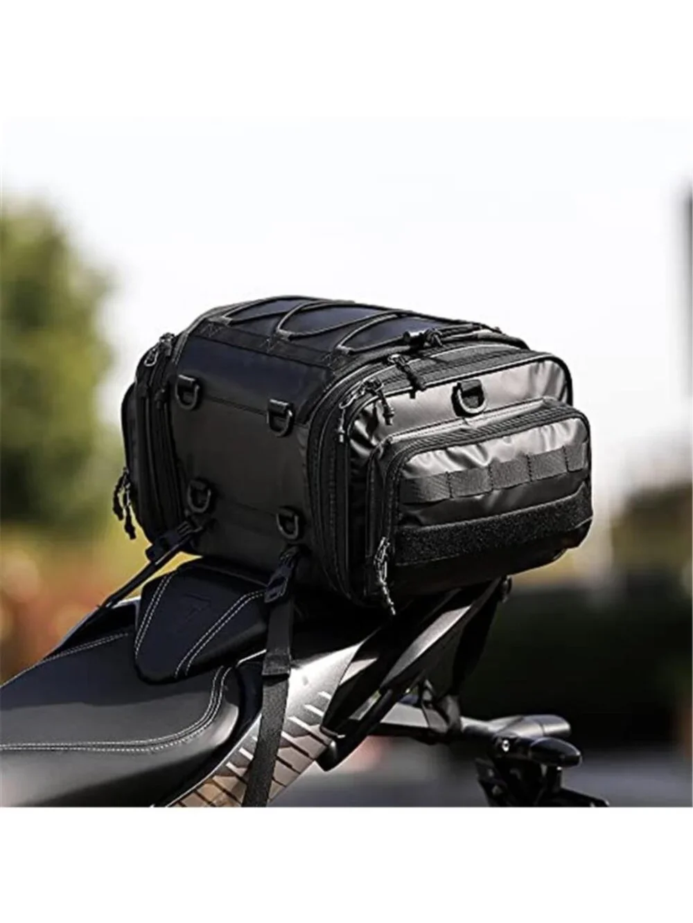 New Rhinowalk Motorcycle Tail Bag Expandable Motorcycle Travel Luggage 26L